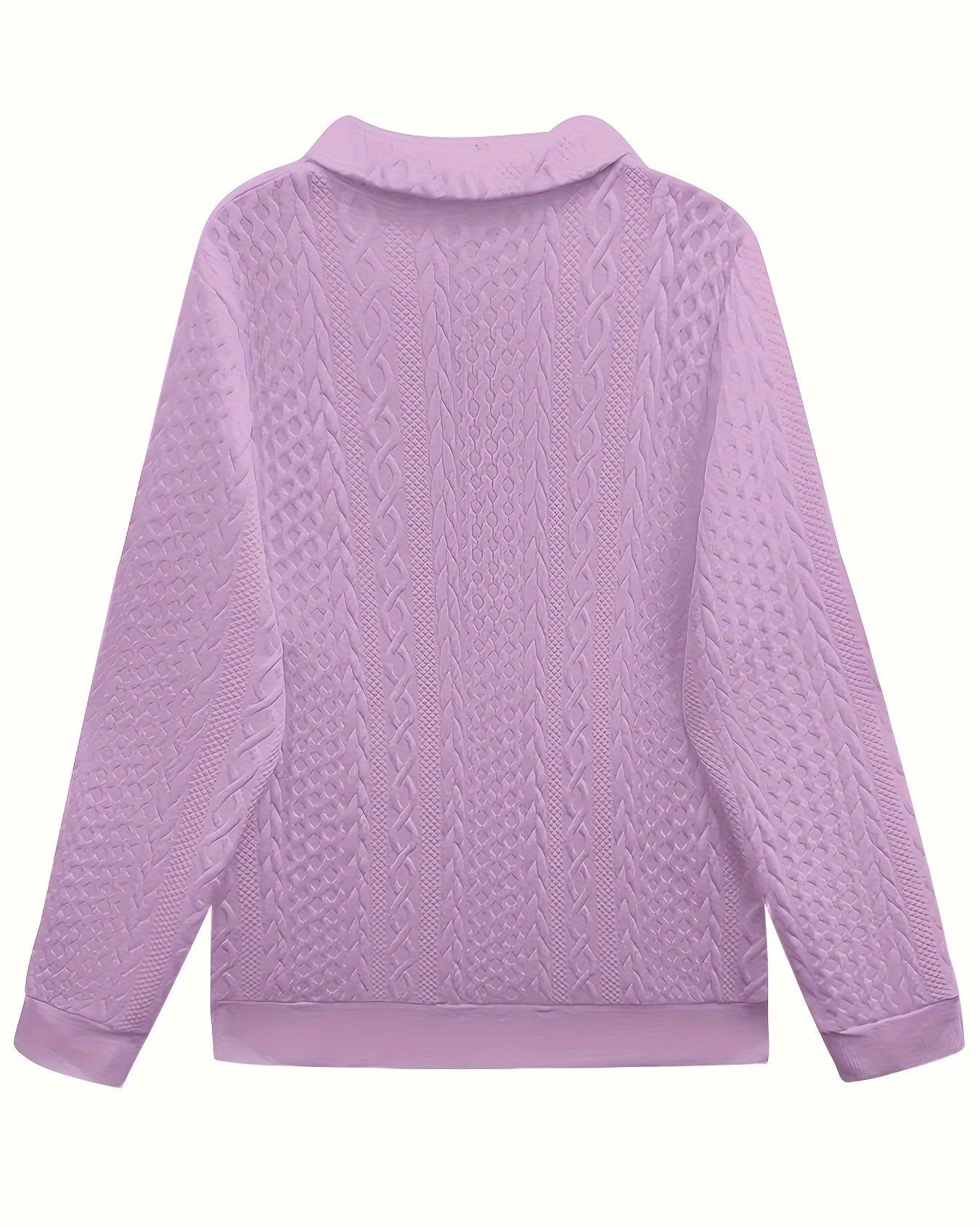 Aria | Cable-Knit Quarter-Zip Sweatshirt