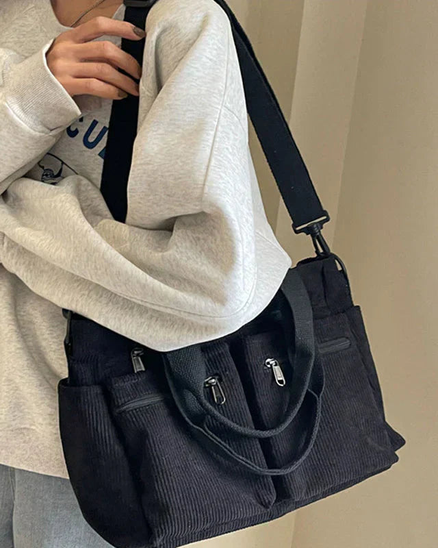 Kaia | Casual Multi-Pocket Corduroy Tote Bag for Women