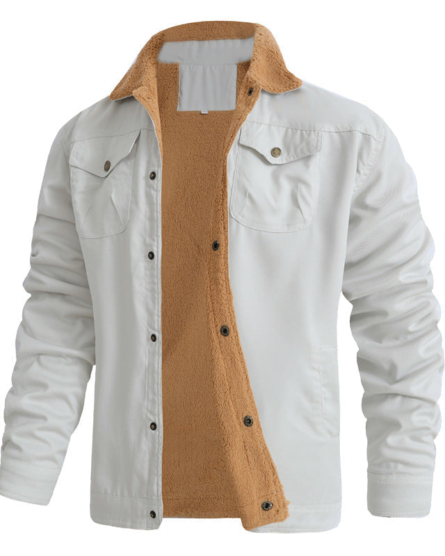 Mason | Sherpa-Lined Button-Up Bomber Jacket for Men