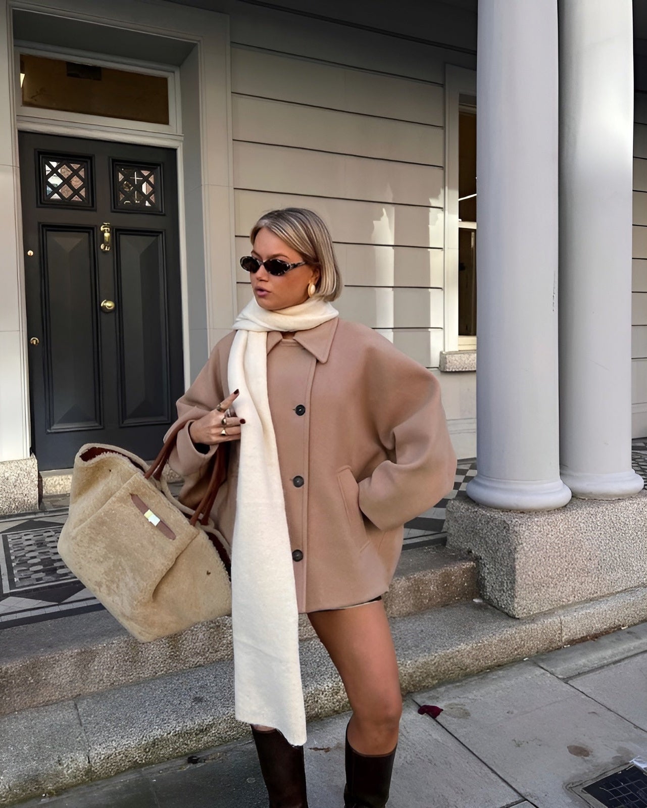 Lila | Oversized Double-Breasted Tailored Coat for Women