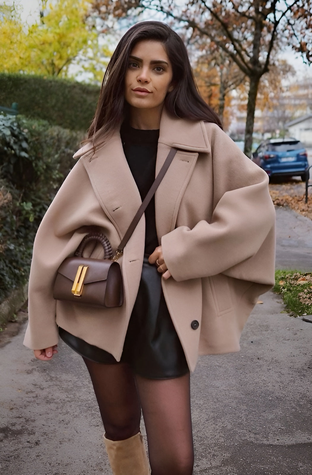 Lila | Oversized Double-Breasted Tailored Coat for Women