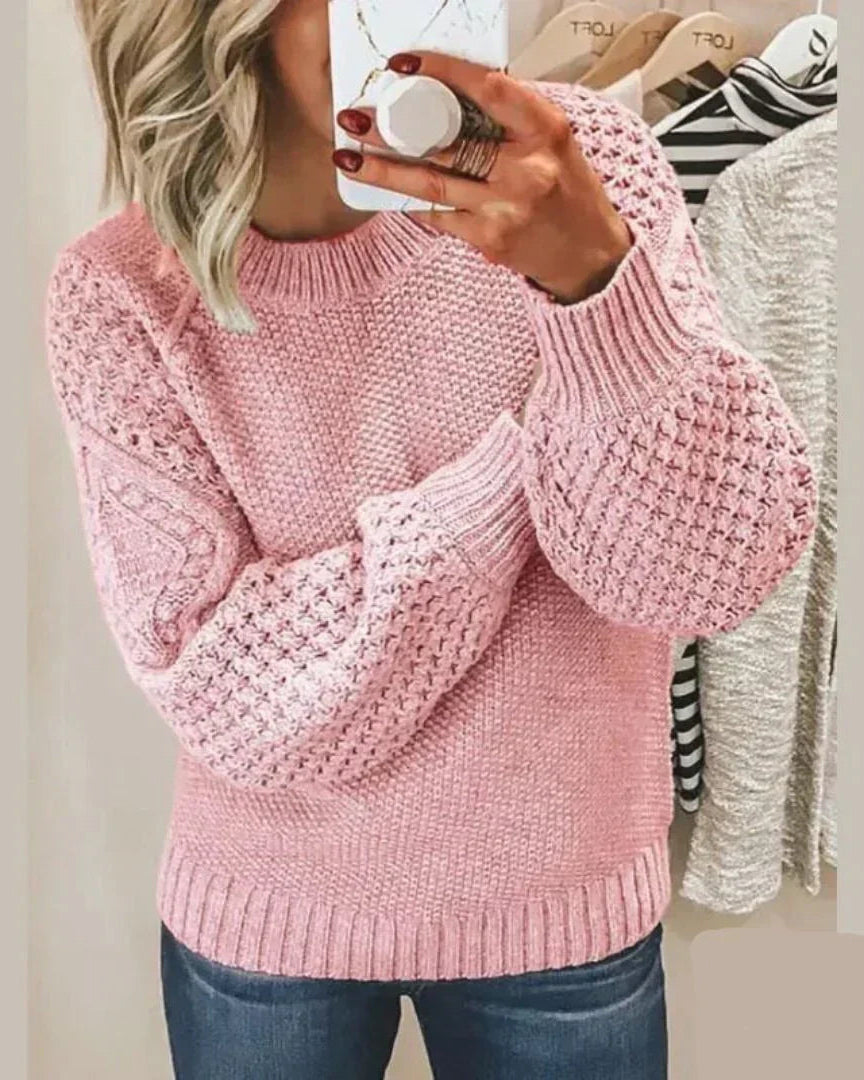 Hazel | Classic Textured Knit Sweater for Women