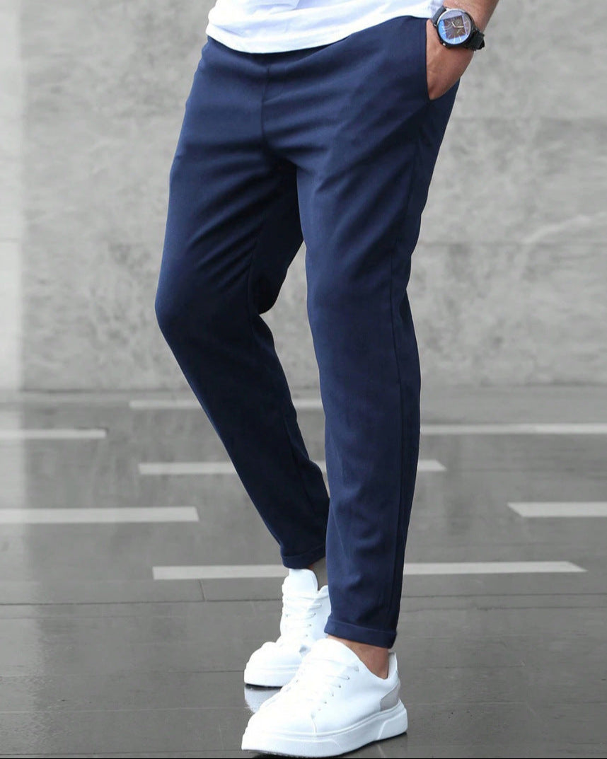 Noah | Tapered Drawstring Stretch Trousers for Men