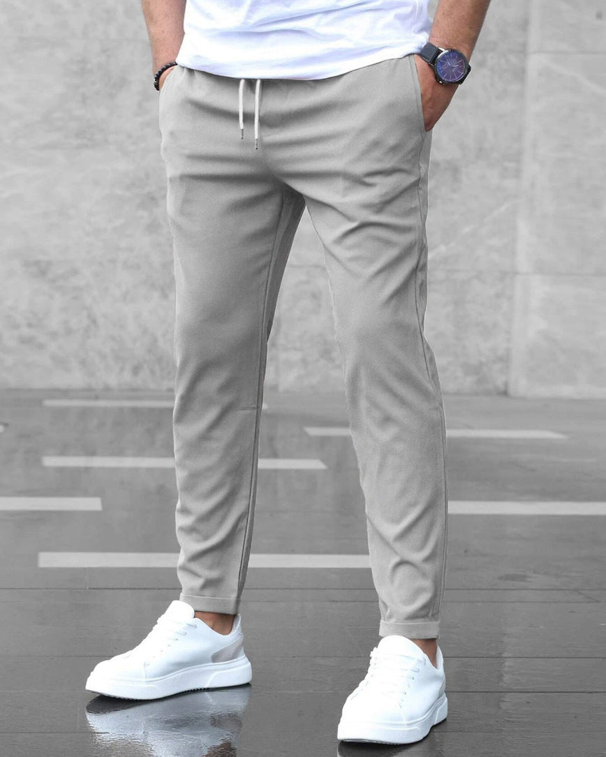Noah | Tapered Drawstring Stretch Trousers for Men
