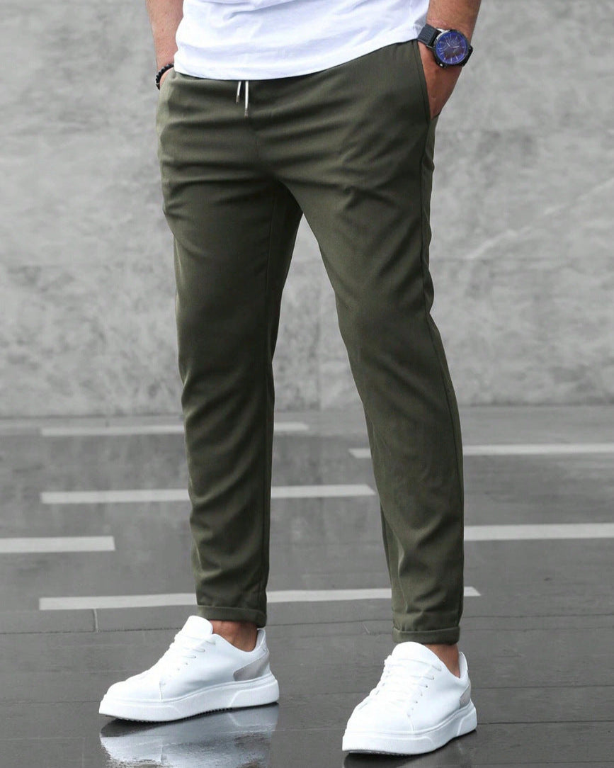 Noah | Tapered Drawstring Stretch Trousers for Men
