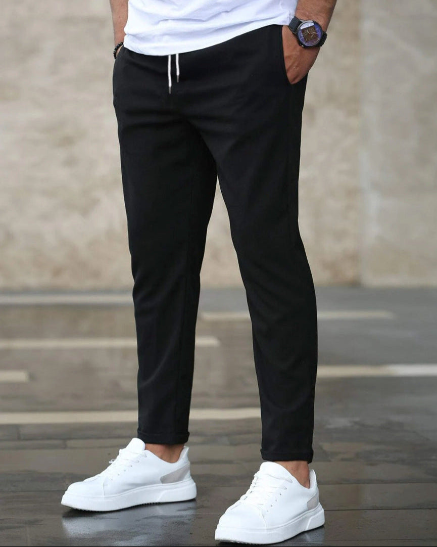 Noah | Tapered Drawstring Stretch Trousers for Men