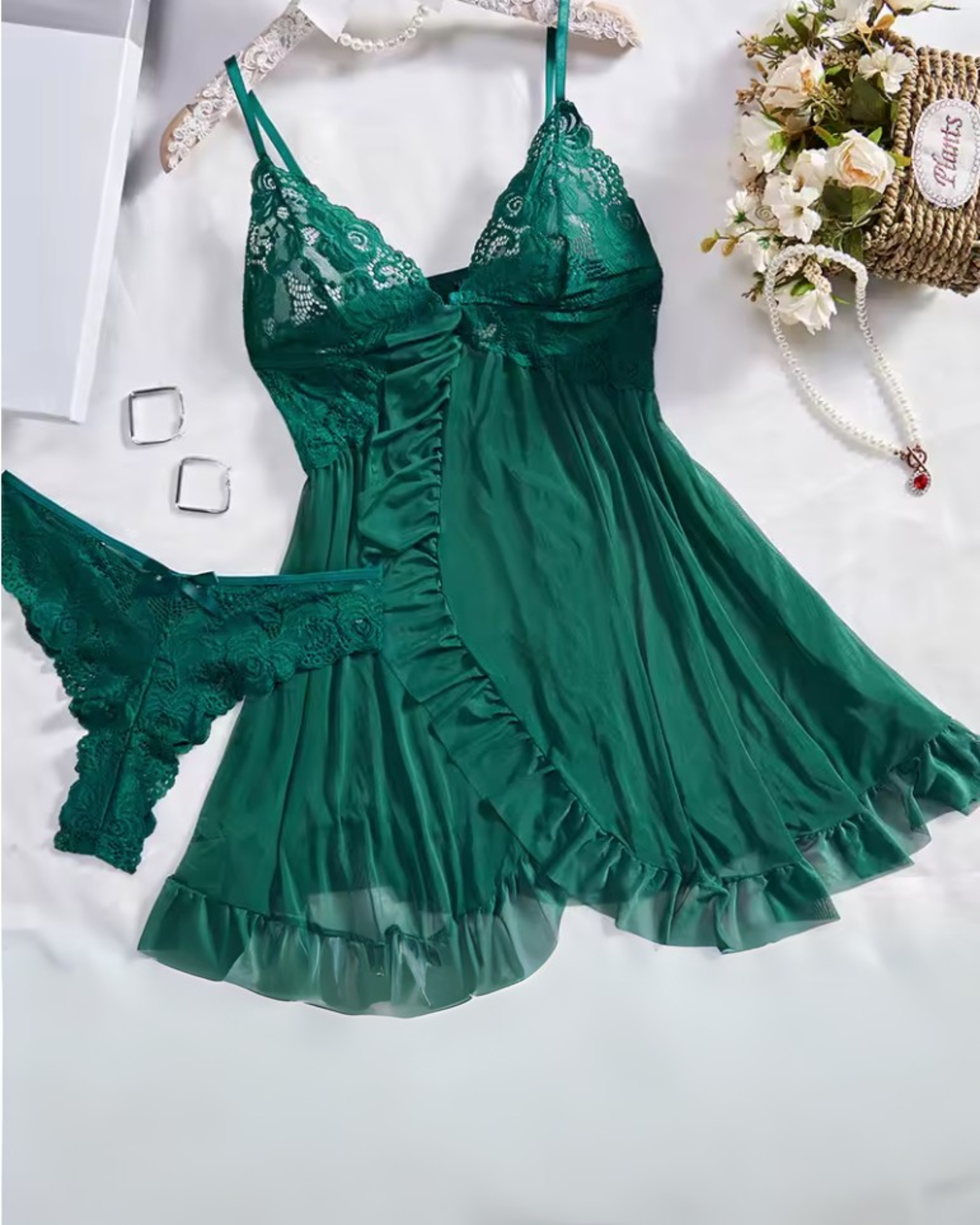 Selene | Lace Sheer Lingerie Set for Women