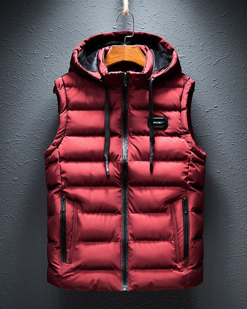 Dylan | Hooded Puffer Bodywarmer Vest for Men