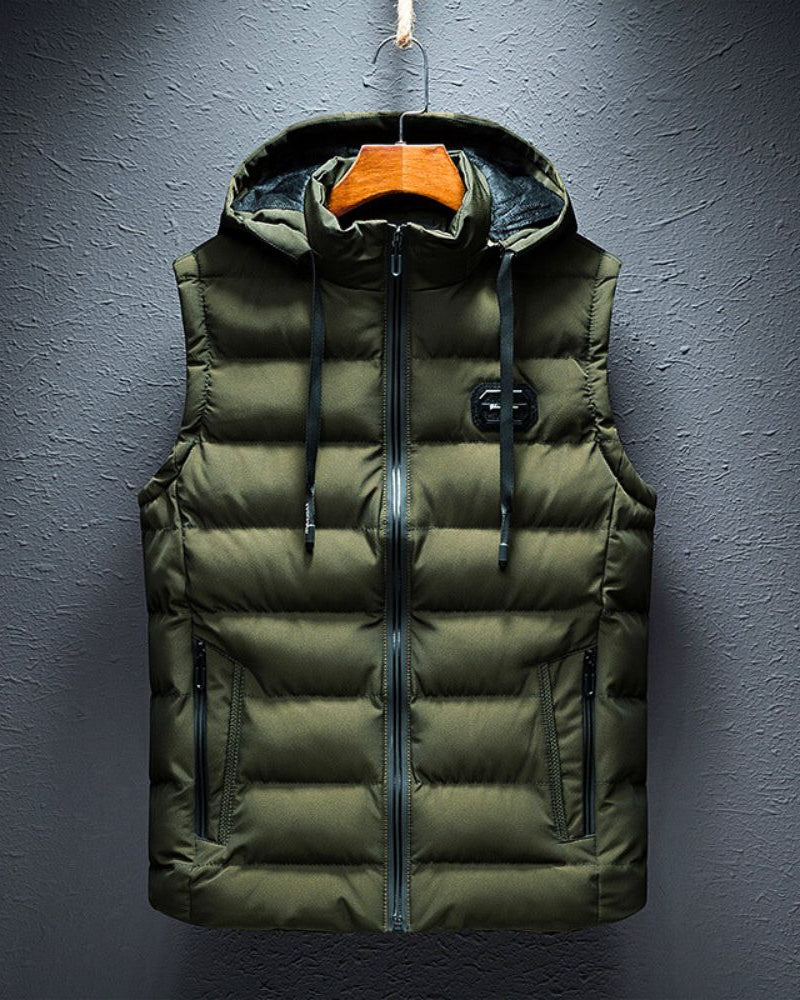 Dylan | Hooded Puffer Bodywarmer Vest for Men