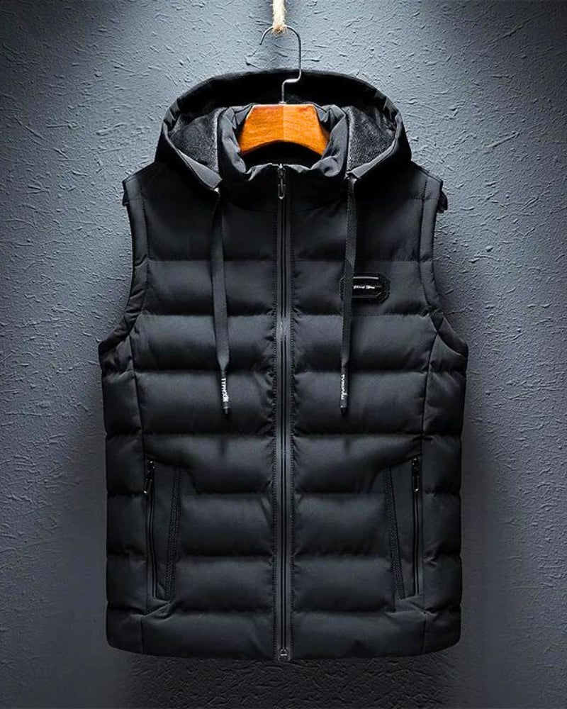 Dylan | Hooded Puffer Bodywarmer Vest for Men