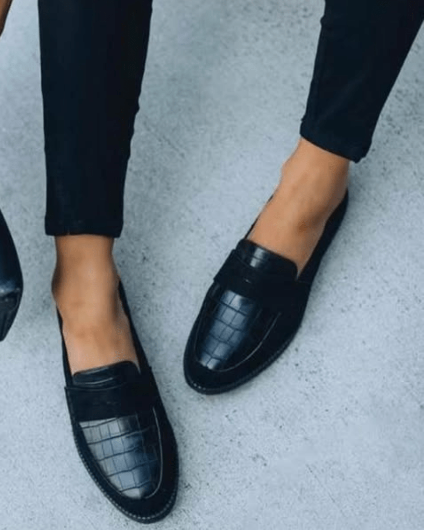 Leah | Classic Textured Slip-On Loafers for Women
