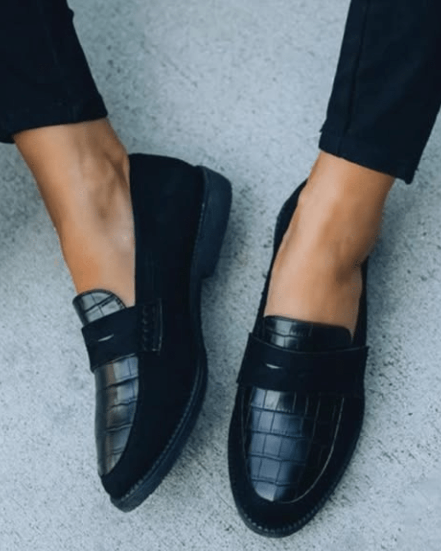 Leah | Classic Textured Slip-On Loafers for Women