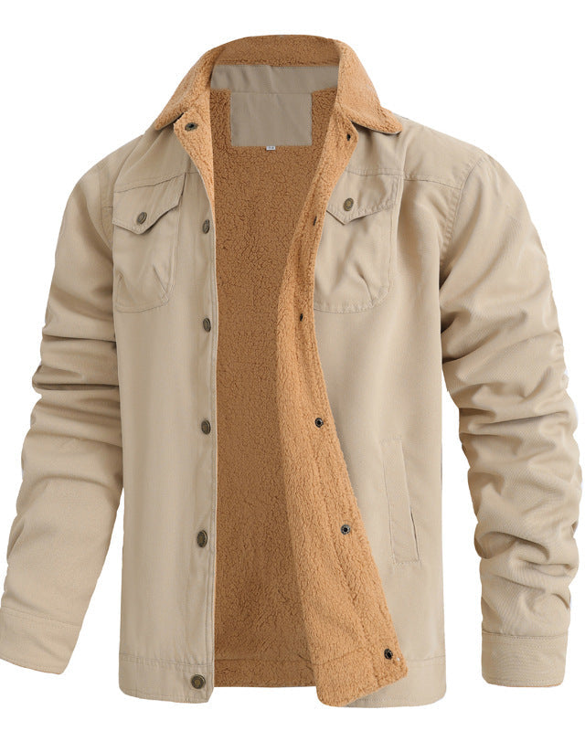 Mason | Sherpa-Lined Button-Up Bomber Jacket for Men