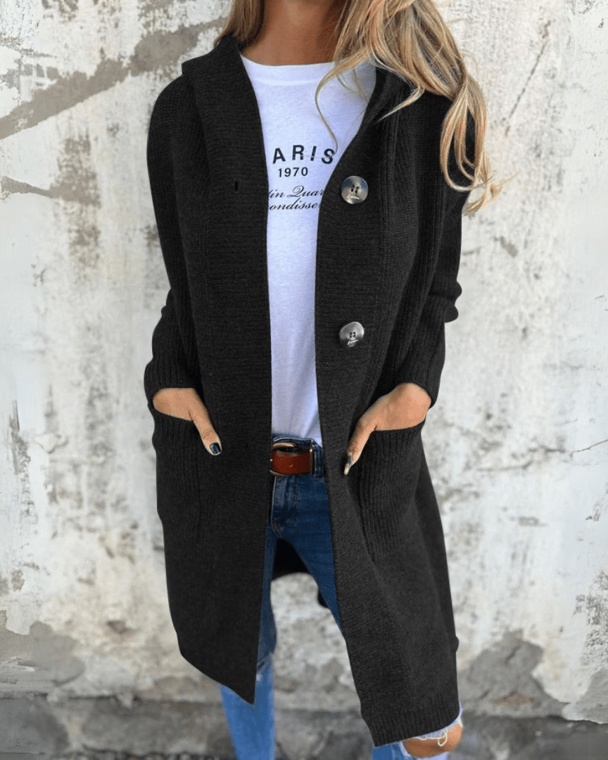 Nyla | Long Button-Down Knit Cardigan for Women