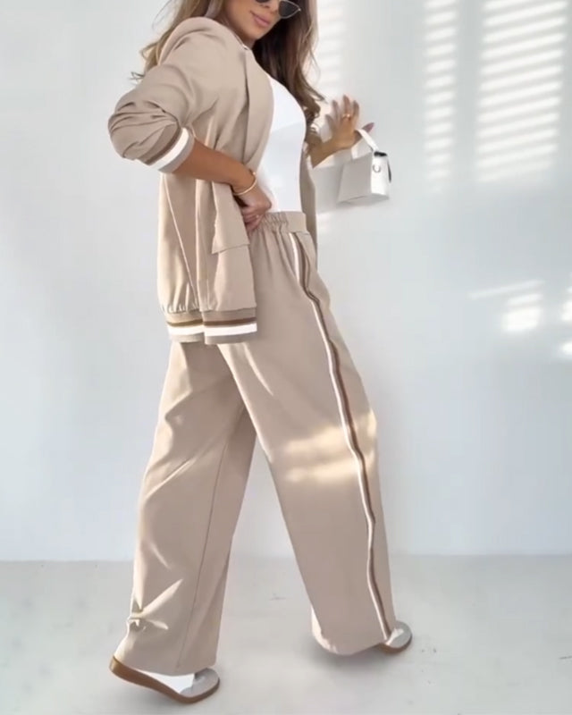 Sienna | Tailored Blazer and Wide-Leg Trousers Set for Women