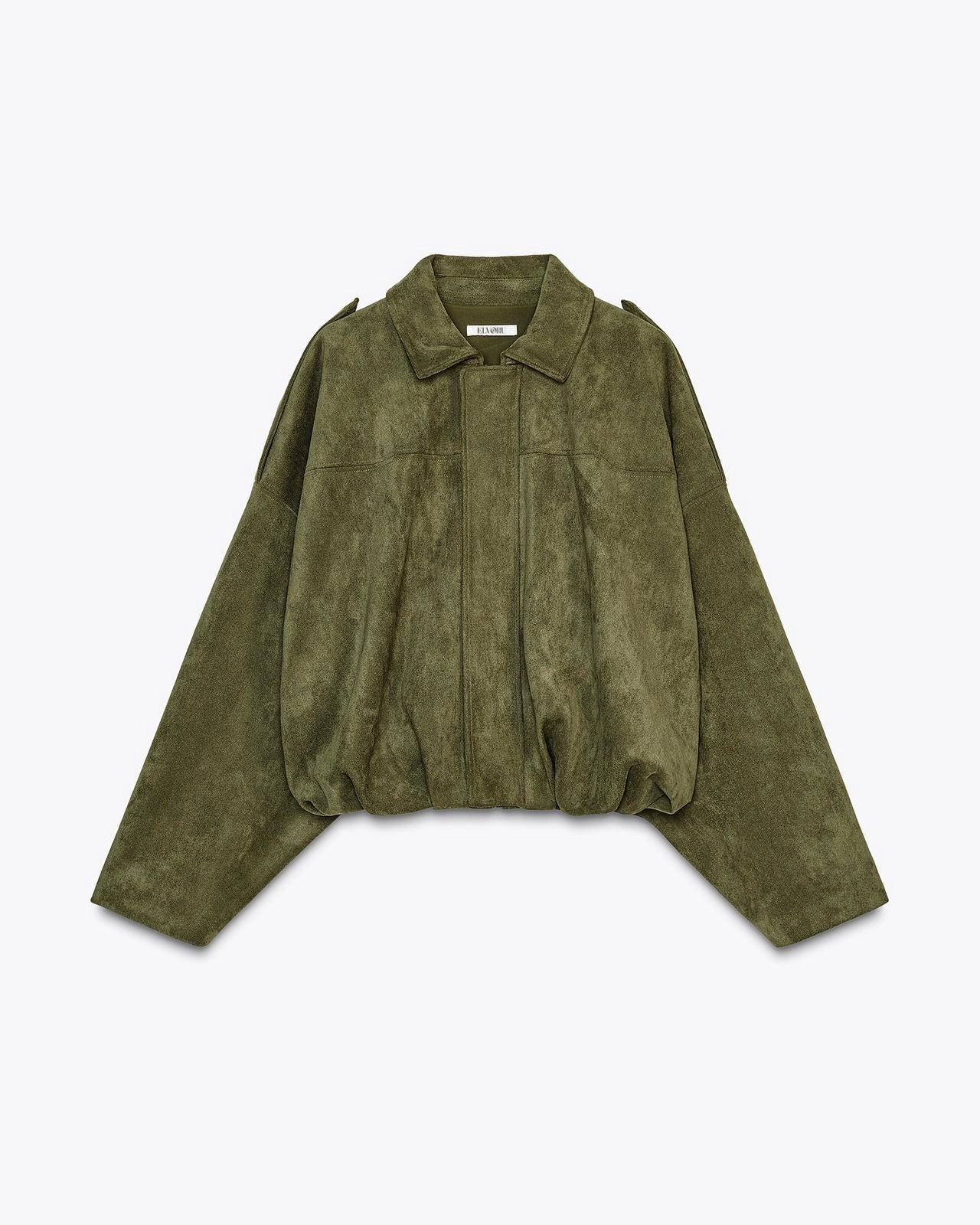 Daphne | Suede Batwing Pilot Jacket for Women