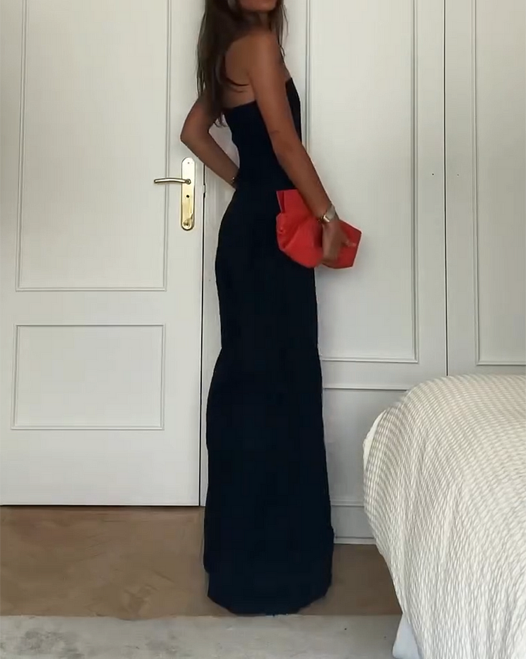 Sofia | Strapless Tailored Jumpsuit for Women