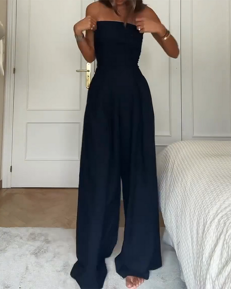 Sofia | Strapless Tailored Jumpsuit for Women