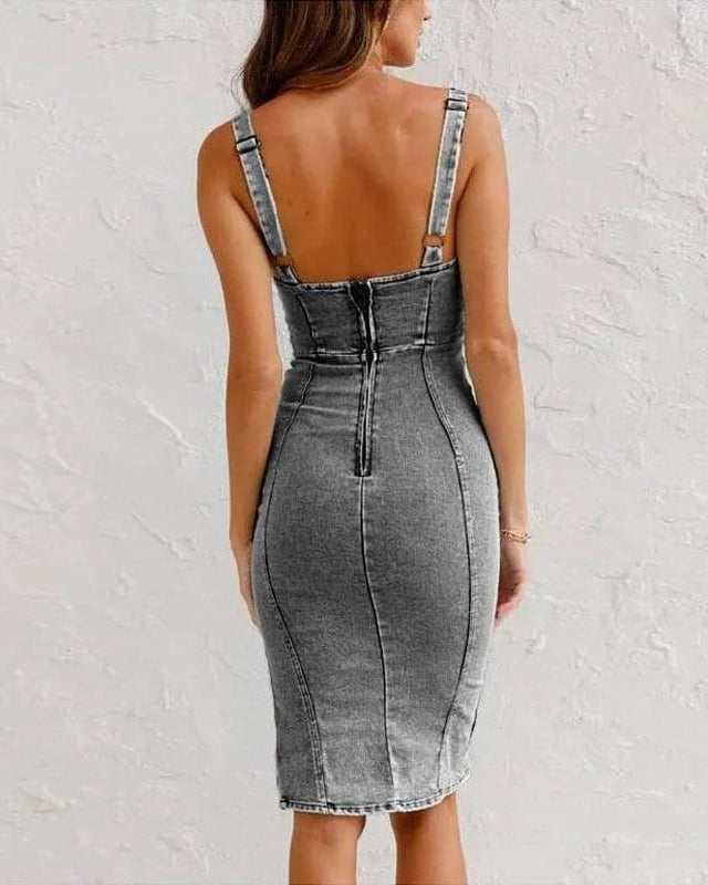 Vienna | Sleek Denim Bodycon Dress for Women