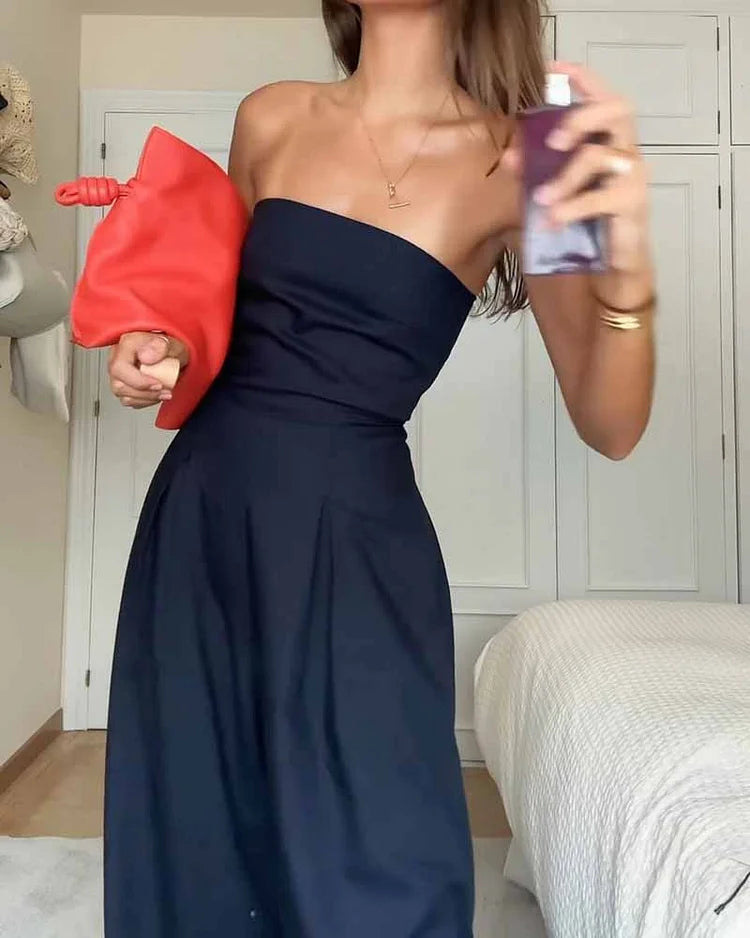Sofia | Strapless Tailored Jumpsuit for Women