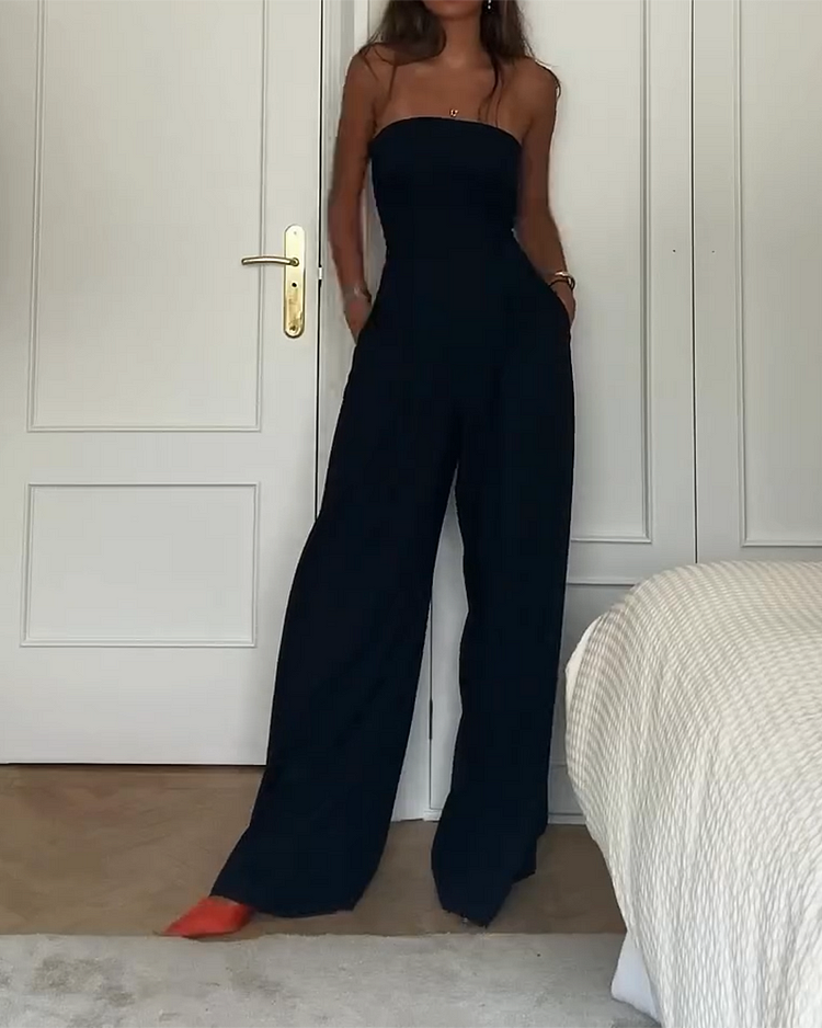 Sofia | Strapless Tailored Jumpsuit for Women