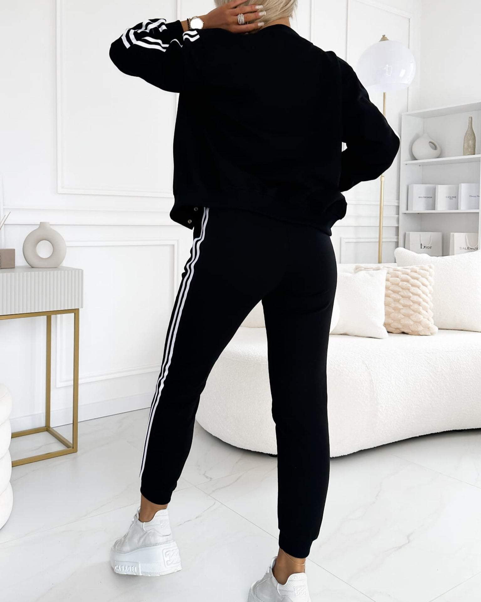 Riley | Striped Jacket, Tank Top and Jogger Set for Women