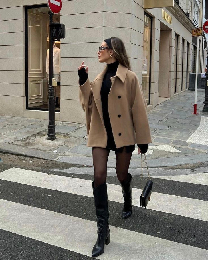 Lila | Oversized Double-Breasted Tailored Coat for Women
