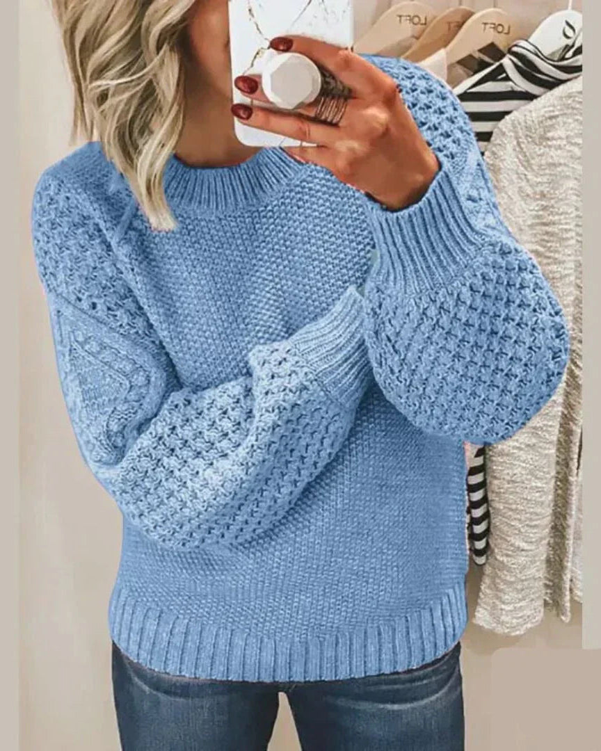 Hazel | Classic Textured Knit Sweater for Women