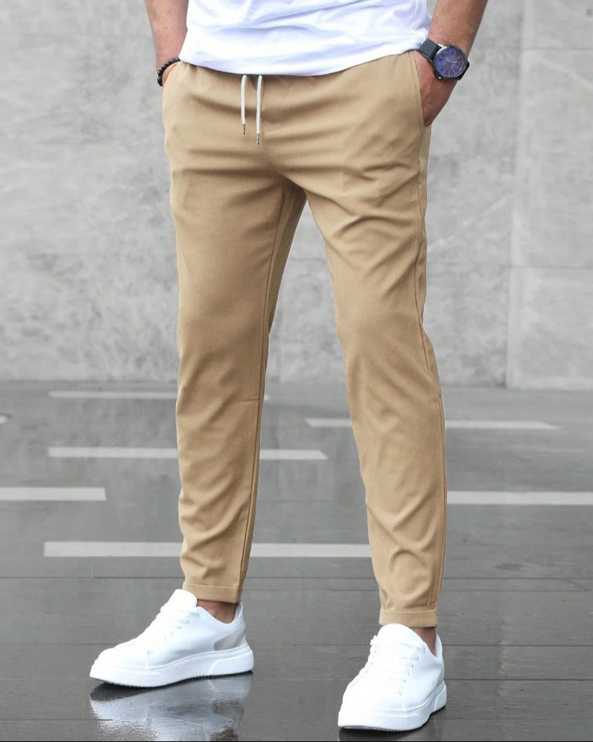 Noah | Tapered Drawstring Stretch Trousers for Men