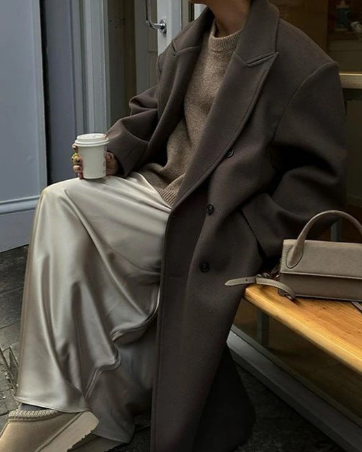 Jade | Oversized Double-Breasted Relaxed Coat for Women
