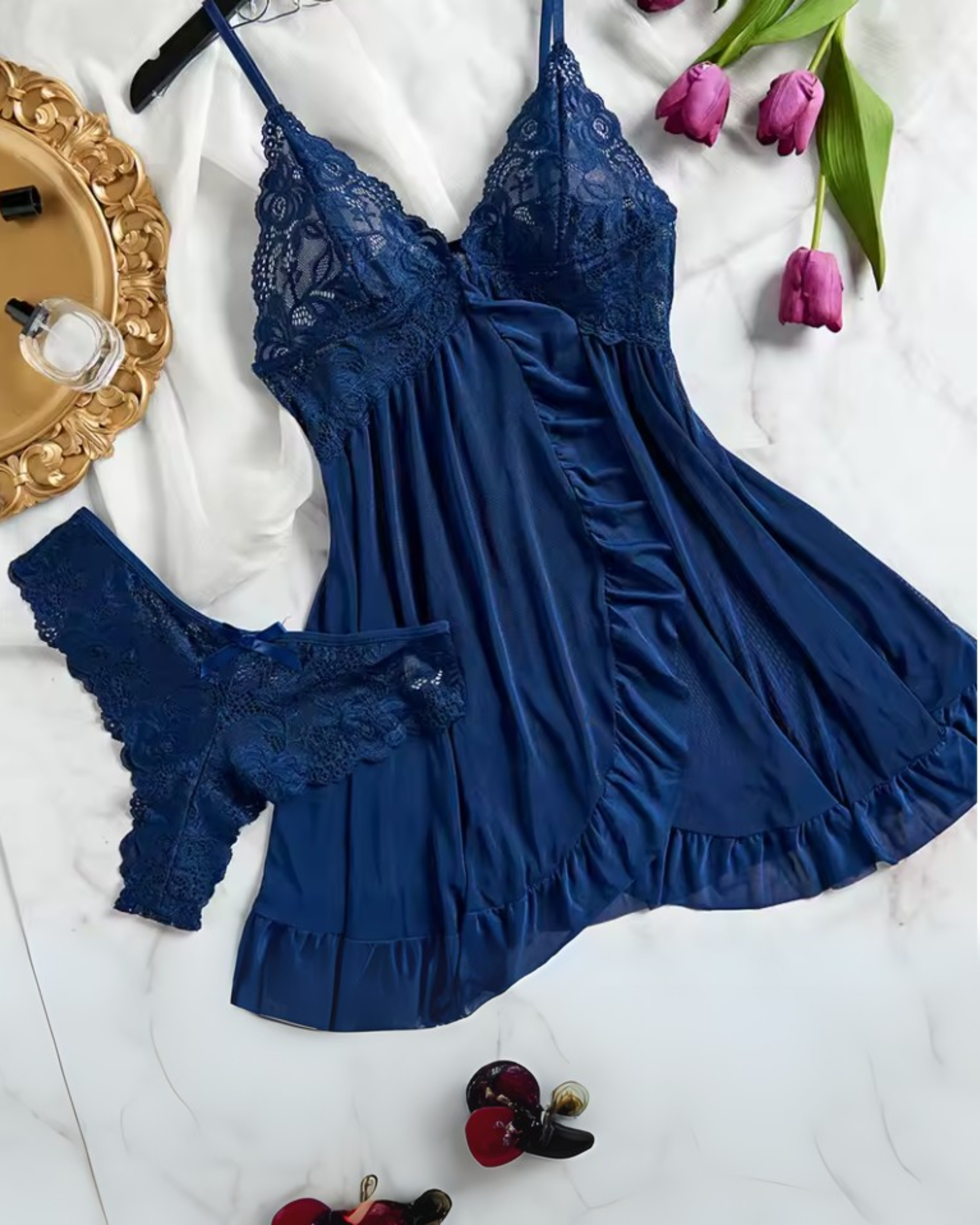 Selene | Lace Sheer Lingerie Set for Women