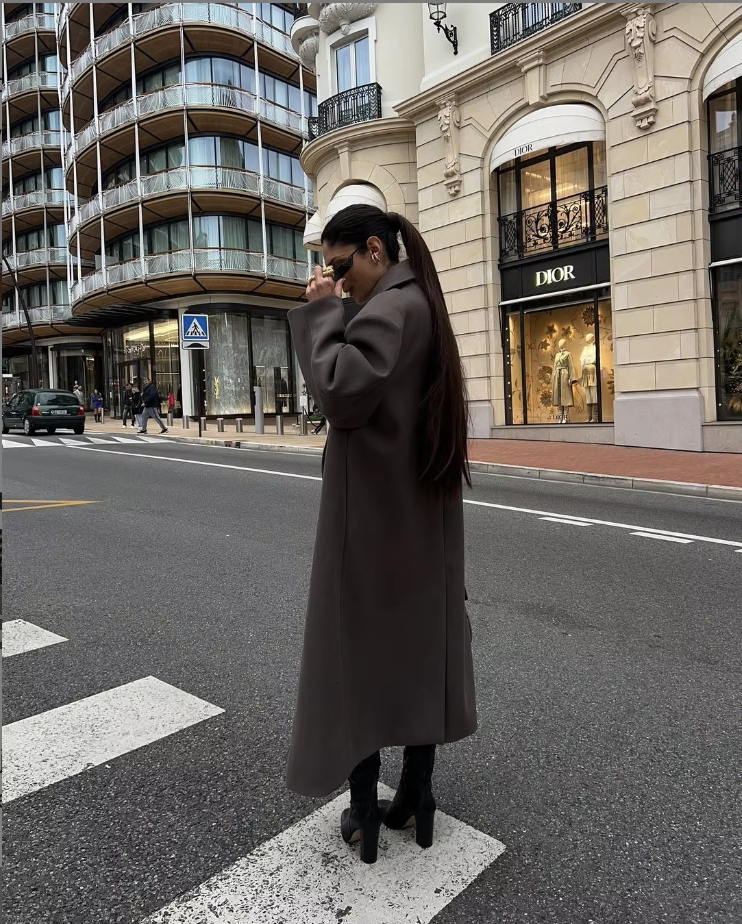 Jade | Oversized Double-Breasted Relaxed Coat for Women