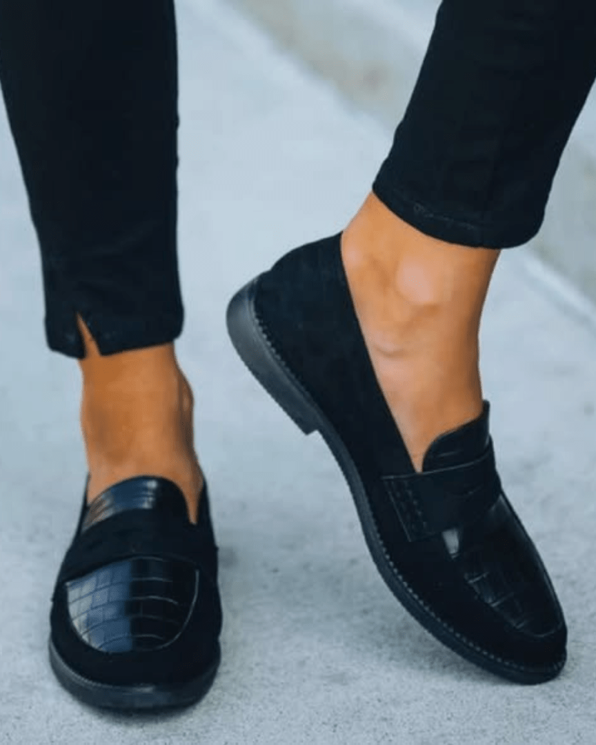 Leah | Classic Textured Slip-On Loafers for Women