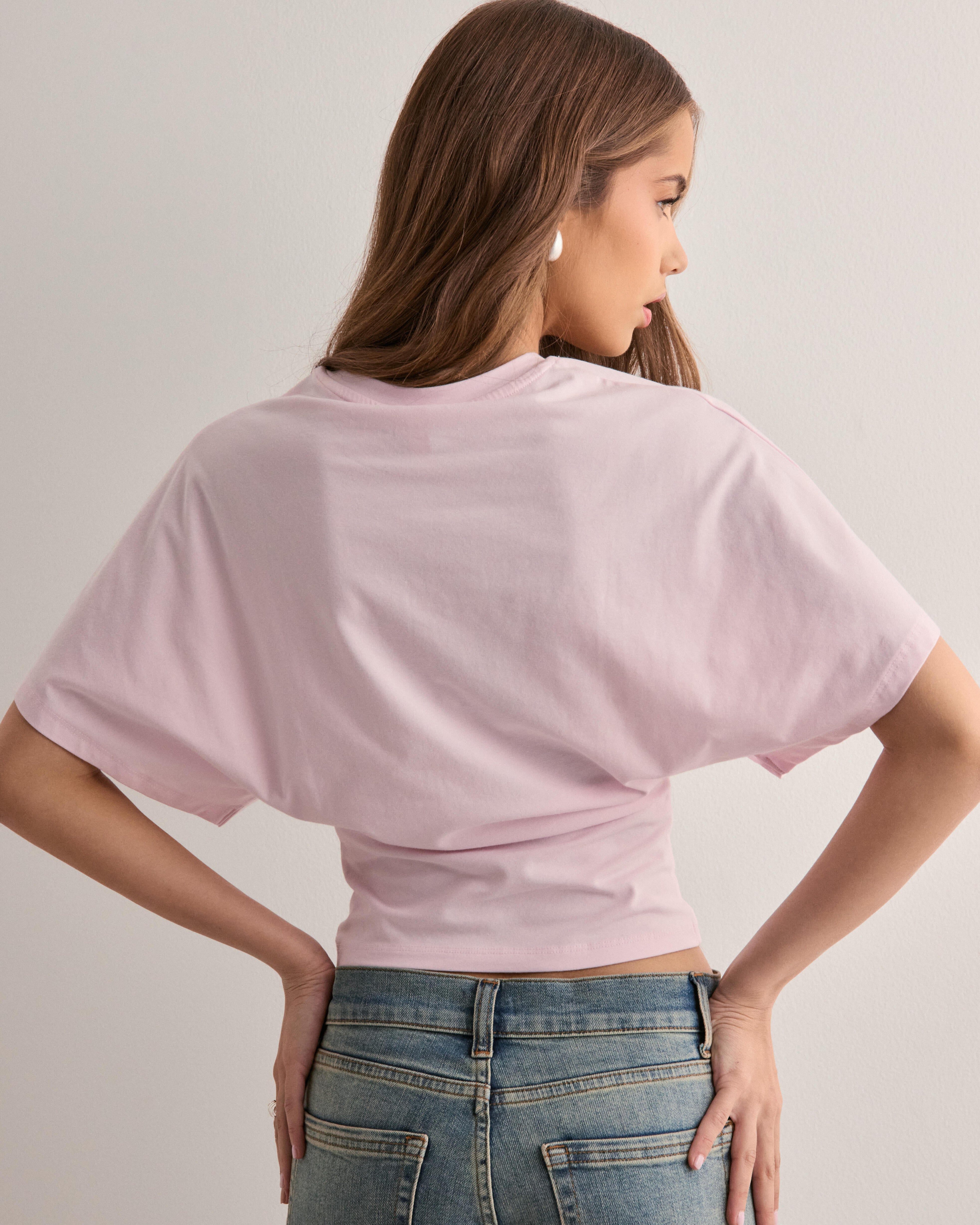 Maya | Wide-Sleeve Fitted Cropped Top for Women