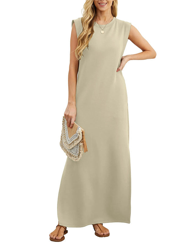 Layla | Sleeveless Side-Slit Maxi Dress for Women